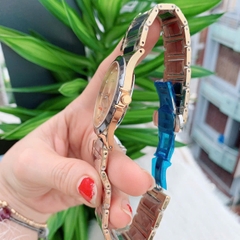 Đồng Hồ Nam Citizen Quartz Đính Đá 12 Mốc Giờ Lịch Ngày Dây Đá Sapphire Gold Mặt Vàng 40mm