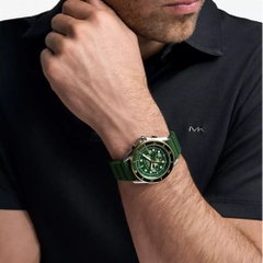 Đồng Hồ Nam Michael Kors Maritime Green MK9214 Chronograph Dây Silicone 45mm