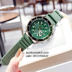 Đồng Hồ Nam Michael Kors Maritime Green MK9214 Chronograph Dây Silicone 45mm