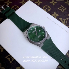 Đồng Hồ Nam Tissot 1853 PRX Powermatic 80 Silver Dây Silicone Xanh Rêu 40mm