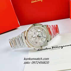 Đồng Hồ Nam Salvatore Ferragamo F80 Classic Chronograph Silver 44mm