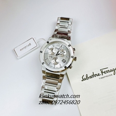 Đồng Hồ Nam Salvatore Ferragamo F80 Classic Chronograph Silver 44mm