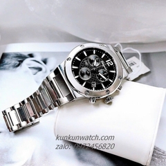 Đồng Hồ Nam Salvatore Ferragamo F80 Classic Chronograph Bạc Mặt Đen 44mm