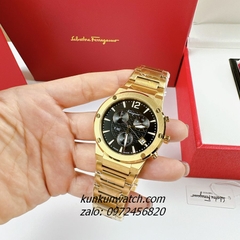 Đồng Hồ Nam Salvatore Ferragamo F80 Classic Chronograph Vàng Mặt Đen 44mm
