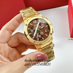 Đồng Hồ Nam Salvatore Ferragamo F80 Classic Chronograph Vàng Mặt Nâu 44mm