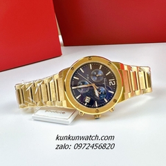 Đồng Hồ Nam Salvatore Ferragamo F80 Classic Chronograph Vàng Mặt Xanh 44mm
