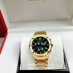 Đồng Hồ Nam Salvatore Ferragamo F80 Classic Chronograph Vàng Mặt Xanh Lá 44mm