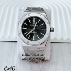 Đồng Hồ Nam Audemars Piguet Royal Oak 03 Kim Automatic Mặt Đen Silver 41mm 1