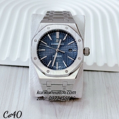Đồng Hồ Nam Audemars Piguet Royal Oak 03 Kim Automatic Mặt Xanh Dương Silver 41mm 1