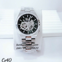 Đồng Hồ Nam Citizen AutomatiC Lộ Cơ 3 Kim Silver Mặt Đen 40mm 1