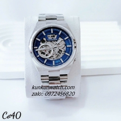 Đồng Hồ Nam Citizen AutomatiC Lộ Cơ 3 Kim Silver Mặt Xanh Dương 40mm 1