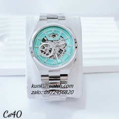 Đồng Hồ Nam Citizen AutomatiC Lộ Cơ 3 Kim Silver Mặt Xanh Lơ 40mm 1