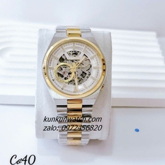 Đồng Hồ Nam Citizen AutomatiC Lộ Cơ 3 Kim Demi Mặt Trắng 40mm 1