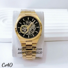 Đồng Hồ Nam Citizen AutomatiC Lộ Cơ 3 Kim Gold Mặt Đen 40mm 1