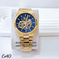 Đồng Hồ Nam Citizen AutomatiC Lộ Cơ 3 Kim Gold Mặt Xanh Dương 40mm 1