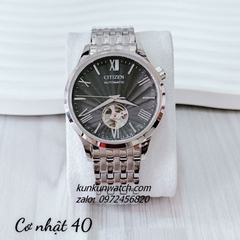 Đồng Hồ Nam Citizen Skeleton Automatic Silver Mặt Đen 40mm 1