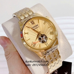 Đồng Hồ Nam Citizen Skeleton Automatic Gold 40mm