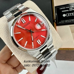 Đồng Hồ Nam Citizen Tsuyosa Automatic Silver Mặt Đỏ 40mm