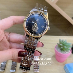 Đồng Hồ Nam Omega Automatic Thuyền Buồm Demi Mặt Đen 40mm