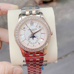 Đồng Hồ Nam Patek Philippe Automatic 04 Lịch Đính Đá Demi Rose Gold 40mm 1