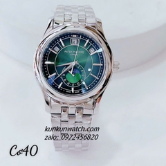 Đồng Hồ Nam Patek Philippe Automatic 04 Lịch Silver Mặt Xanh Lá 40mm 1