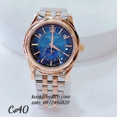 Đồng Hồ Nam Patek Philippe Automatic 04 Lịch Demi Rose Gold Mặt Xanh 40mm 1