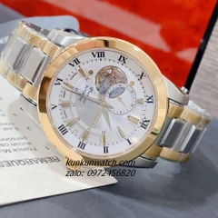 Đồng Hồ Nam Seiko Premier Automatic Mặt Số 24 Giờ 4 Kim Demi Mặt Trắng 42mm