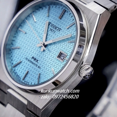 Đồng Hồ Nam Tissot 1853 PRX Powermatic 80 Silver Nền Caro Automatic Mặt Xanh Lơ 40mm