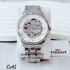 Đồng Hồ Nam Tissot 1853 Automatic Lộ Cơ Silver 41mm