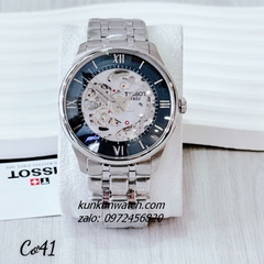 Đồng Hồ Nam Tissot 1853 Automatic Lộ Cơ La Mã Silver Mặt Xanh Dương 41mm 1