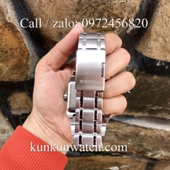 Đồng Hồ Nam Police  PL2201 - Quartz - Dây Kim Loại ( Bạc Mặt Đen ) -  43mm