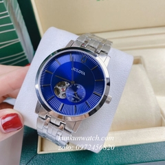 Đồng Hồ Nam Bulova Clipper Automatic Lộ Cơ Bạc Mặt Xanh 40mm