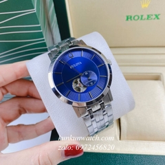 Đồng Hồ Nam Bulova Clipper Automatic Lộ Cơ Bạc Mặt Xanh 40mm