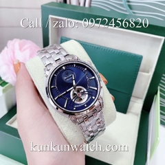 Đồng Hồ Nam Bulova 96A199 - Automatic - Dây Kim Loại ( Bạc Mặt Xanh ) -  41mm