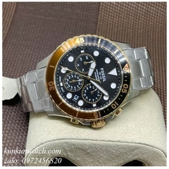 Đồng Hồ Nam Fossil FS5768 Chronograph Kim Chỉ Giờ Dạ Quang 46mm