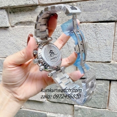 Đồng Hồ Nam Invicta Chronograph Lộ Máy Niềng Số Vỏ Silver Mặt 46mm