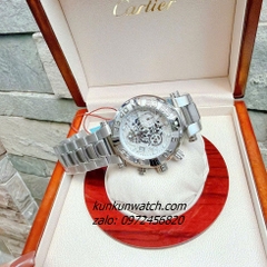 Đồng Hồ Nam Invicta Chronograph Lộ Máy Niềng Số Vỏ Silver Mặt 46mm