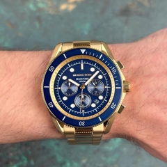 Đồng Hồ Nam Michael Kors Maritime Black MK9202 Chronograph Gold 45mm