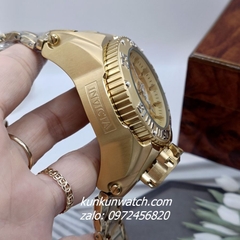 Đồng Hồ Nam Invicta Chronograph Niềng Số 2 Mặt Số Giờ Gold 48mm