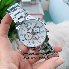 Đồng Hồ Nam Citizen Chronograph 6 Kim Dạ Quang Silver 42mm