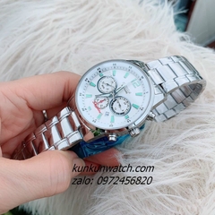 Đồng Hồ Nam Citizen Chronograph 6 Kim Dạ Quang Silver 42mm