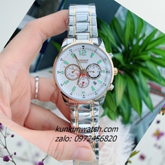 Đồng Hồ Nam Citizen Chronograph 6 Kim Dạ Quang Demi Mặt Trắng 42mm 1