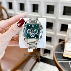 Đồng Hồ Nam Versace Dominus Chronograph 6 Kim Green Silver Mặt Vuông 42 x 49.5mm
