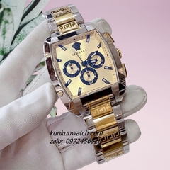 Đồng Hồ Nam Versace Dominus Chronograph 6 Kim Demi Gold Mặt Vuông 42 x 49.5mm 1