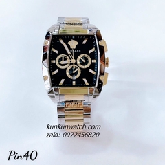 Đồng Hồ Nam Versace Dominus Chronograph 6 Kim Demi Gold Mặt Đen Vuông 42 x 49.5mm 1