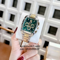 Đồng Hồ Nam Versace Dominus Chronograph 6 Kim Green Demi Gold Mặt Vuông 42 x 49.5mm