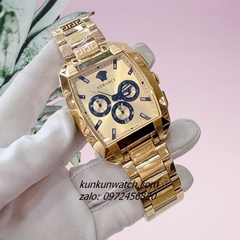 Đồng Hồ Nam Versace Dominus Chronograph 6 Kim Full Gold Mặt Vuông 42 x 49.5mm