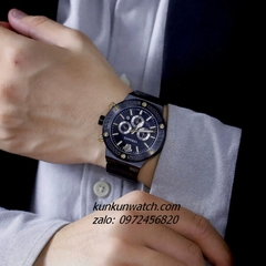 Đồng Hồ Nam Versace Greca Logo Chronograph 6 Kim Full Đen 43mm