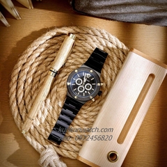 Đồng Hồ Nam Versace Greca Logo Chronograph 6 Kim Full Đen 43mm