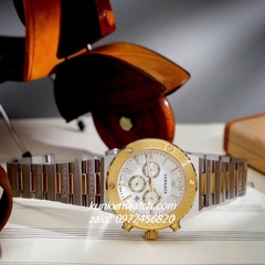 Đồng Hồ Nam Versace Greca Logo Chronograph 6 Kim Viền Gold, Demi Mặt Trắng 43mm